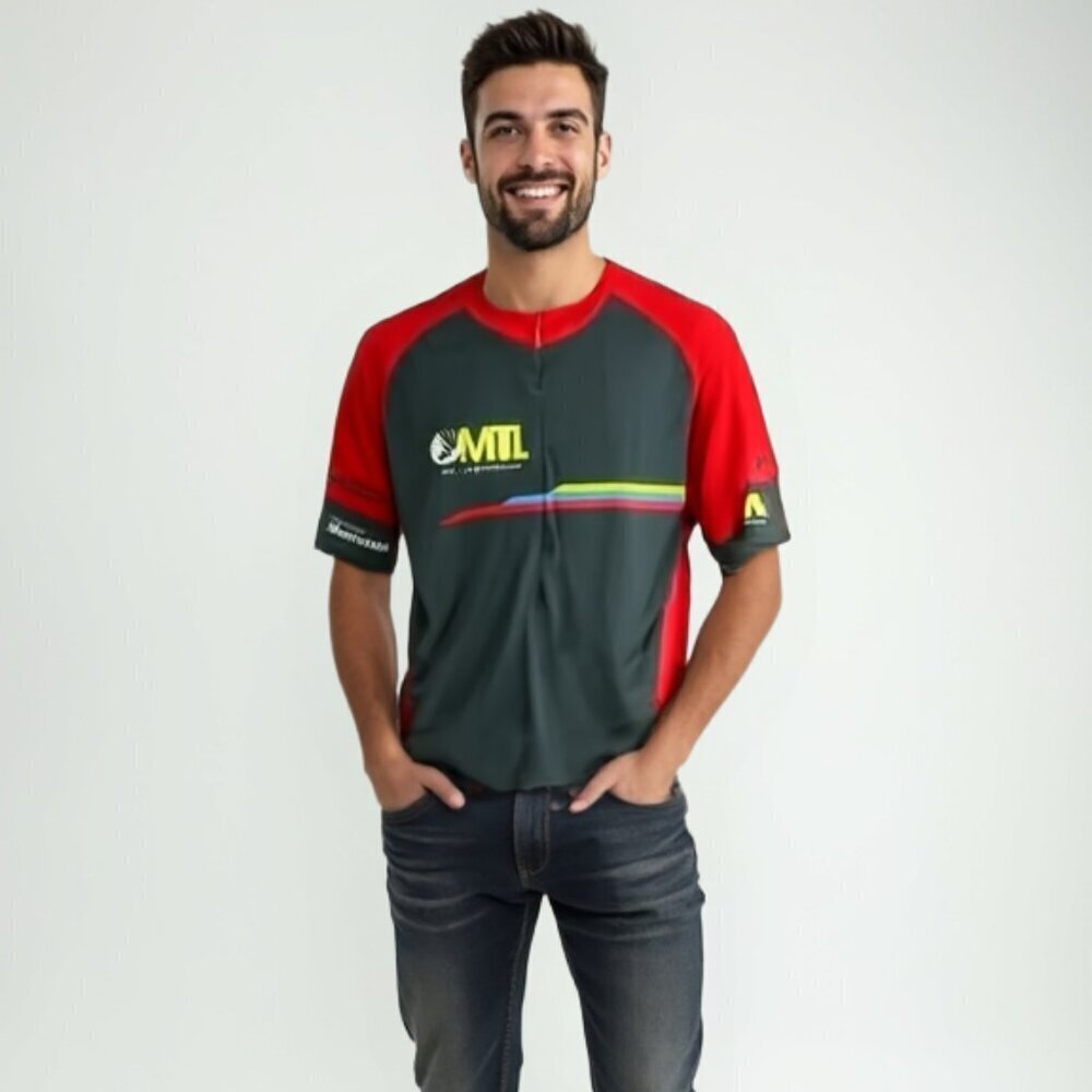VINTAGE Garneau Pro-Fit Cycling Jersey | XL | Rare MTL Graphic